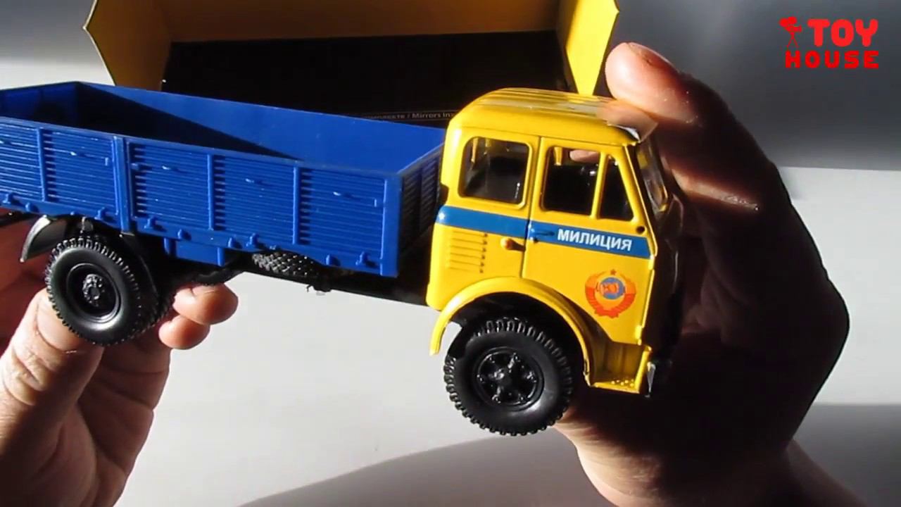 Распаковка и обзор машинок. МАЗ 5335 милиция СССР металлическая коллекционная модель от AUTOTIME.