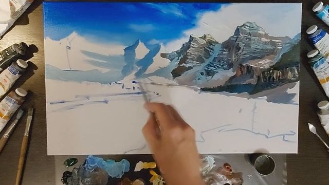 Озеро в горах | #КрасотаМира | Масляная живопись | Картина за час | How to drawing смотреть онлайн