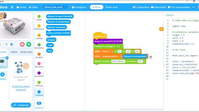 Tuto4-Astropi-Afficher la valeur d'un capteur смотреть онлайн