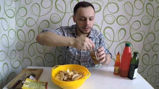 Картошка по деревенски в духовке дома с чесноком простой рецепт на ужин! смотреть онлайн