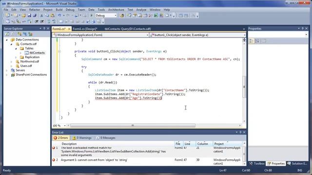 C# - Populate ListView Control with data from database смотреть онлайн