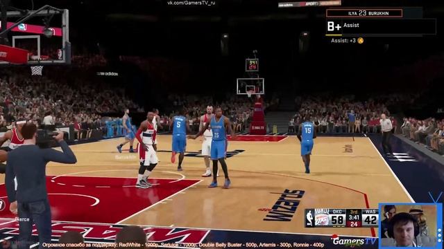NBA 2K15 PS4 карьера #30-1 vs Wizards: не трехами, не пасами, так навесами и блоками смотреть онлайн