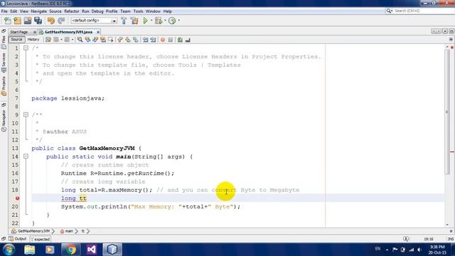 Get Maximum Memory Available to Java Virtual Machine in Java Netbeans смотреть онлайн