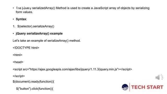 13 jQuery serializeArray смотреть онлайн