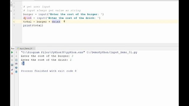 Simple Tutorial Python getting user input as string or int #input() #int() #python #string смотреть онлайн