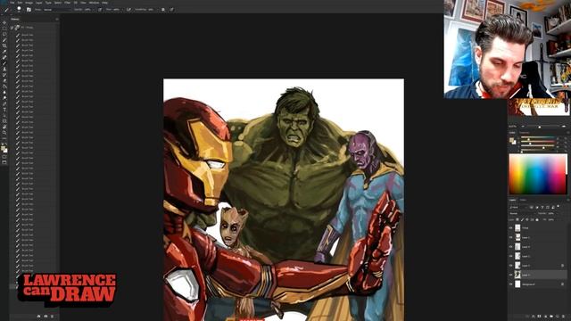Avengers Infinity War Photoshop Speed Painting смотреть онлайн