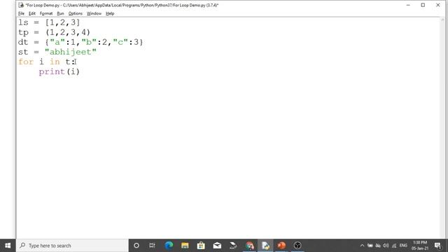 For Loop In Python смотреть онлайн
