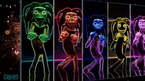 Alien Green VS Patila VS Gummy Bear VS El Tiger Me Kemaste Color dance challenge