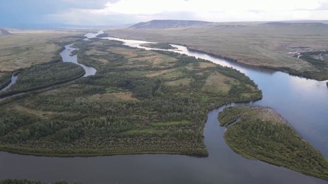 вид на Енисей и Усть Элегест смотреть онлайн