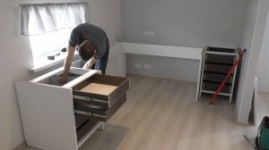 Компьютерный  стол своими руками. Большой угловой стол с выдвижными ящиками. DIY поделки СТОЛ