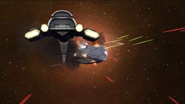 KOTOR Cinematic Space Battle - Old Republic vs Sith Empire EAW NPC WAR смотреть онлайн