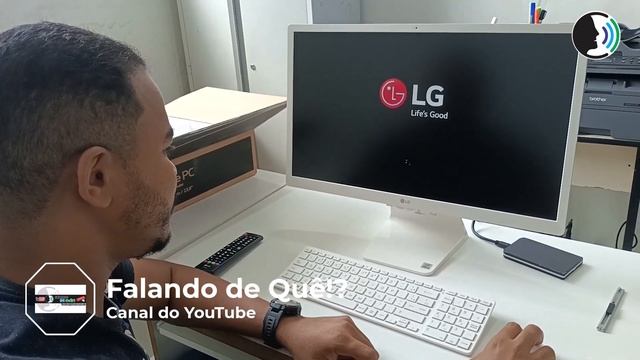 Ligando o All in one LG 24v50n #lg #unboxing #allinone смотреть онлайн