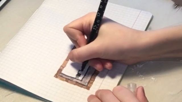 рисую картину из МАЙНКРАФТА смотреть онлайн