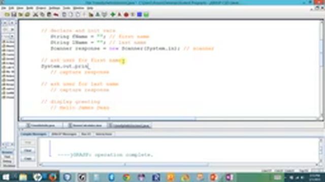 CS1400 Chapter 3.4 Java Basics: Capture Input смотреть онлайн