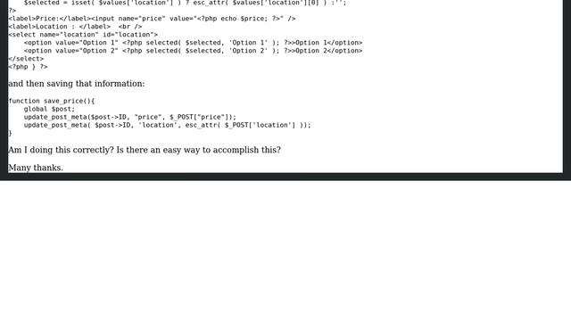 Wordpress: Displaying Saved Meta Box Data in Drop Down with selected() смотреть онлайн