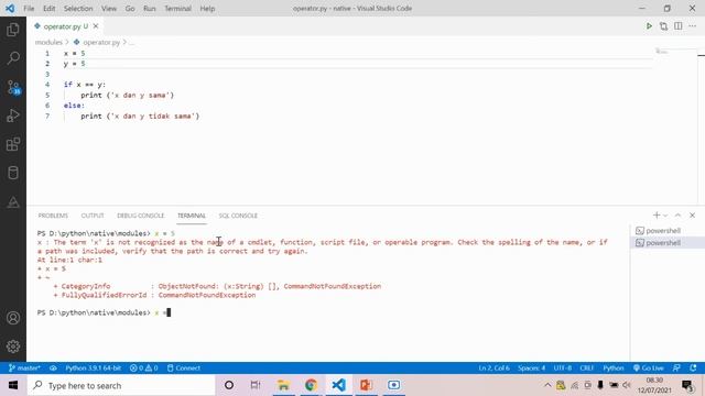 Comparison operator atau operator pembanding Python #3 смотреть онлайн