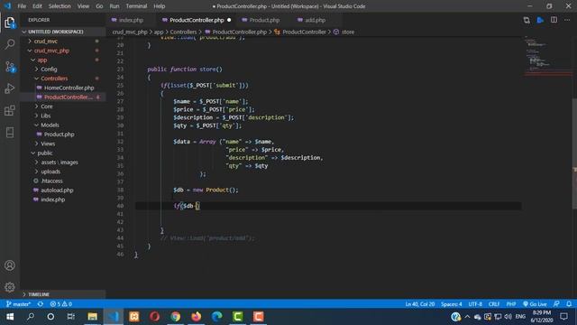 #14 - crud using php mvc - add new product part2 (Arabic) смотреть онлайн