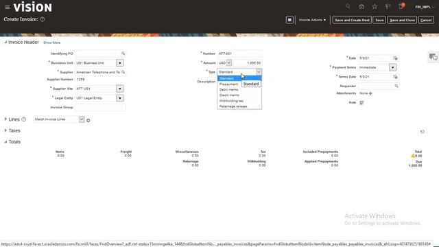 How to Enter and Validate Invoices in Oracle Fusion Payables смотреть онлайн