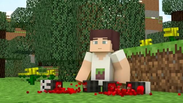 Майнкрафт анимация Урон от падения \ Minecraft Animation смотреть онлайн