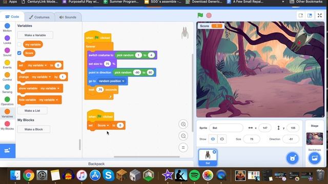 Scratch 3.0 Whack A Bat Click Game Tutorial Part 1 смотреть онлайн