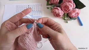 Ажурная шапочка спицами с шикарным узором. Подробный мастер-класс!