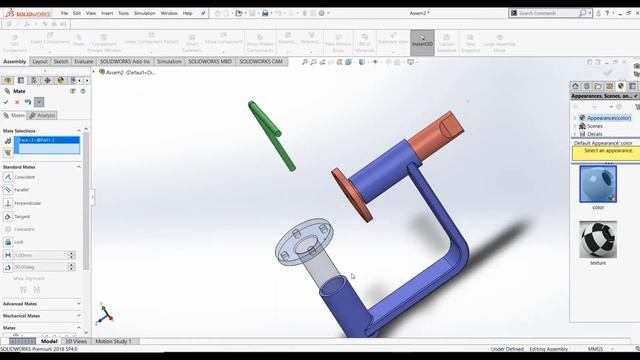 SolidWorks tutorial of Angular Motion Transmission Mechanism & Concept of theory of machine смотреть онлайн