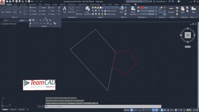 TeamCAD AutoCAD Tip Align Command смотреть онлайн