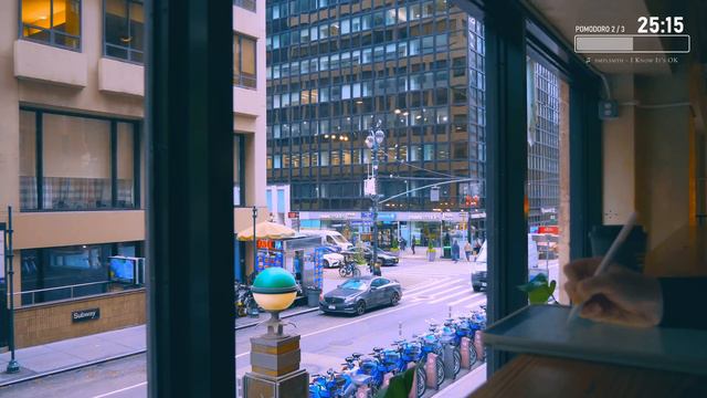 3-HOUR STUDY WITH ME 🚕 _ Pomodoro 50-10 _ 🎵 Calm LOFI Music [Music ver.] in New York City смотреть онлайн