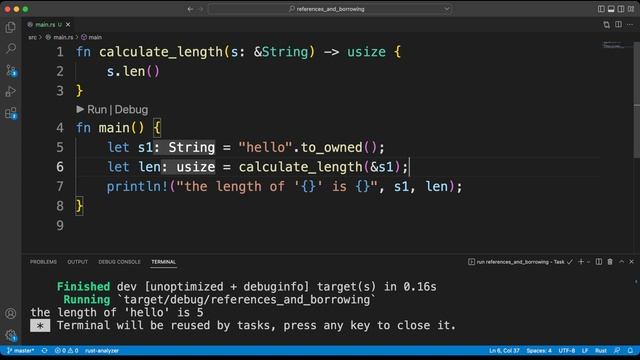 Rust Programming Tutorial #46 - references and borrowing смотреть онлайн