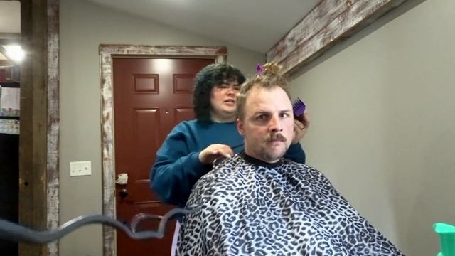 Cutting Husbands Permed Hair! смотреть онлайн