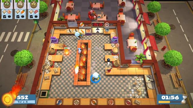 Overcooked 2 - Level Kevin 4 (single player) Score: 1208 смотреть онлайн