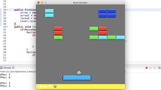 Brick Breaker in Java смотреть онлайн