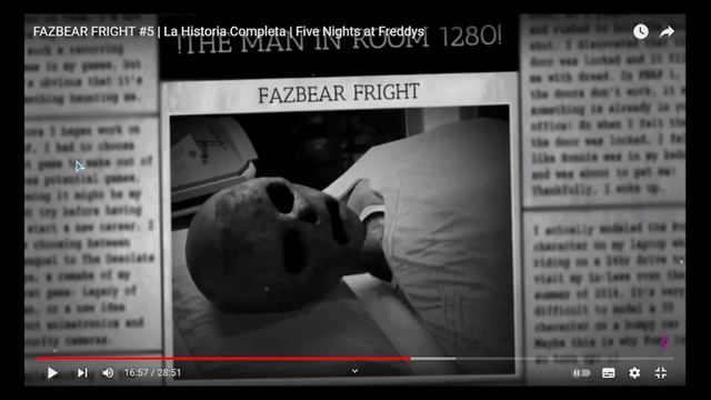 FAZBEAR FRIGHT #5 La Historia Completa Five Nights at Freddys | Sabino 69 - [VÍDEOREACCIÓN] · | FZ смотреть онлайн