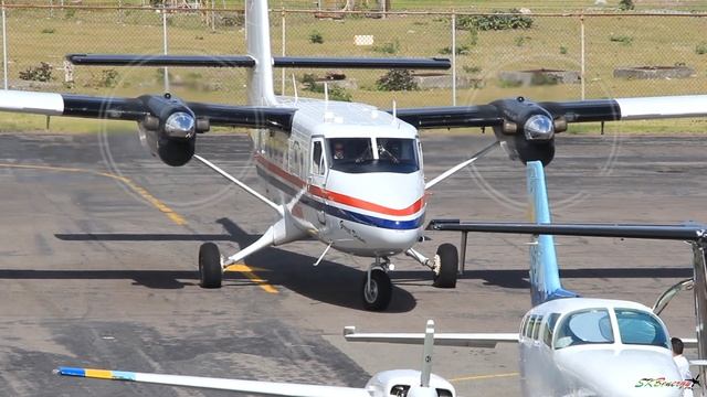 Nevis Spotting !!! Winair Twin Otter, Air Sunshine Beech 1900, Cessna 402, Caribe Air Chaters.....