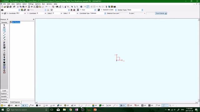 S FRAME ANALYSIS - Truss Model Defining Nodes смотреть онлайн