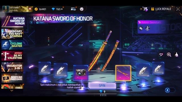 TRIK SPIN KATANA SWORD OF HONOR!! CARA HOKI SPIN KATANA TERBARU FREE FIRE 2024 смотреть онлайн