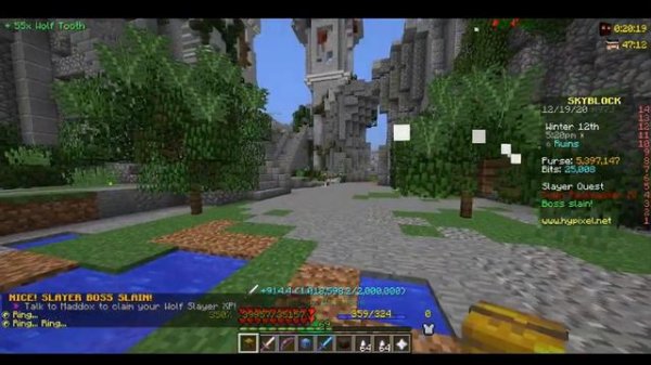 Hypixel Skyblock - Sven Packmaster IV battles