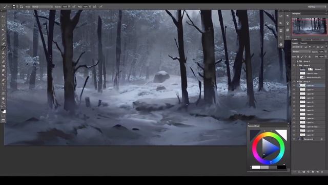 Winter Forest: Environment Concept Art Process