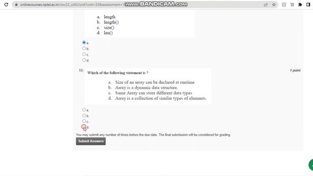 Assignment -3 || Week -3 || Data Structure And Algorithms Using Java || NPTEL 2022 || смотреть онлайн