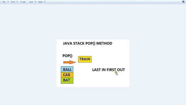 JAVA STACK POP METHOD EXAMPLE DEMO смотреть онлайн