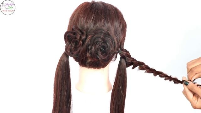 very new hairstyles with trick || hairstyle for thin hair || party hairstyle || ladies hair style смотреть онлайн