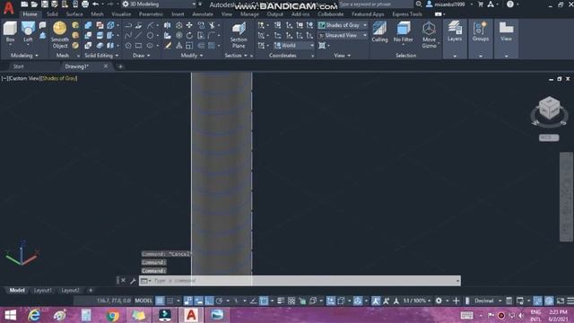 Autocad 2021 HOLDING CLAMP Drawing in 3D. смотреть онлайн