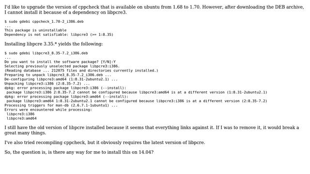 Ubuntu: Installing libpcre 3.35.X on ubuntu 14.04 смотреть онлайн