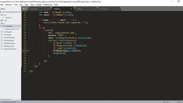 Live Chat Application using PHP Jquery Ajax - Insert User using Ajax смотреть онлайн