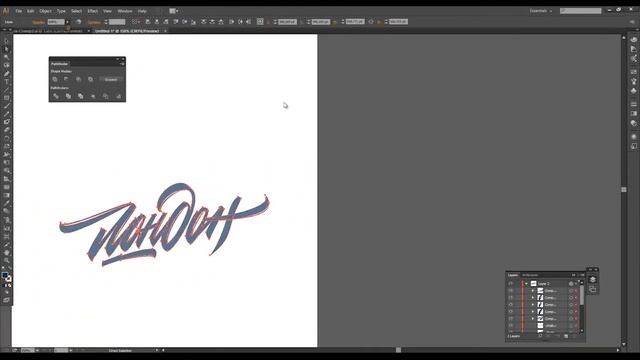 Lettering Speed Art | Adobe Illustrator | London Sticker смотреть онлайн