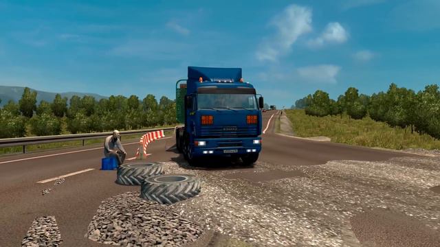 СРЕЗАЕМ ПУТЬ ЧЕРЕЗ БОЛОТО - Euro Truck Simulator 2 смотреть онлайн