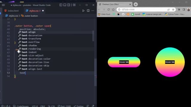 ColorFull Gradient Glowing Hover Effect | only HTML and CSS with Source Code смотреть онлайн