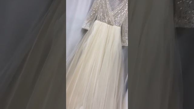 Шикарное свадебное платье с полупрозрачным топом 200963-310306 смотреть онлайн