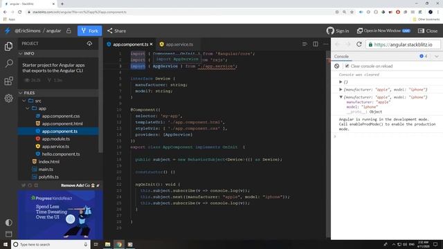 Behaviorsubject RXJS смотреть онлайн