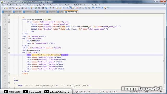 PHP Tutorial :: Chat erstellen mit PHP // WORKSHOP #2 // deutsch смотреть онлайн